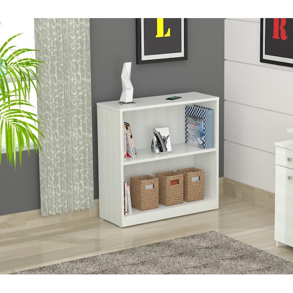 Bookcase 31.5 in. W x 11.75 in. D x 31.5 in. H in White